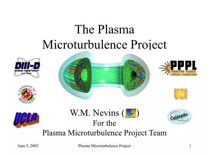 the plasma microturbulence project
