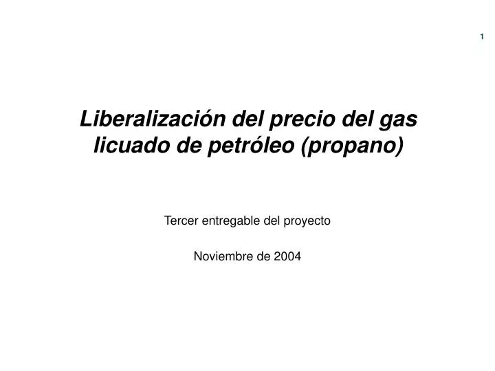 liberalizaci n del precio del gas licuado de petr leo propano