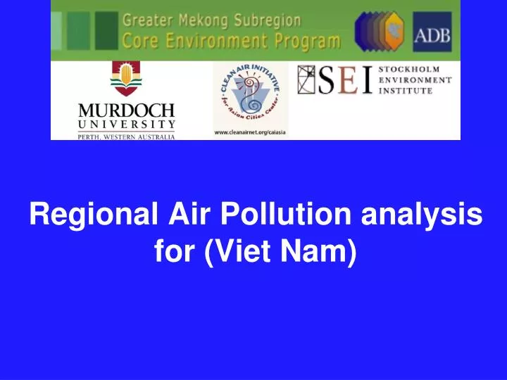 regional air pollution analysis for viet nam
