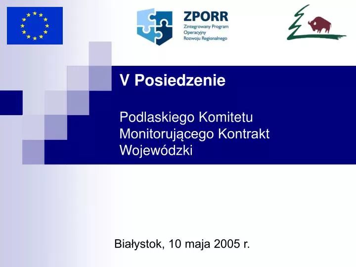 v posiedzenie podlaskiego komitetu monitoruj cego kontrakt wojew dzki