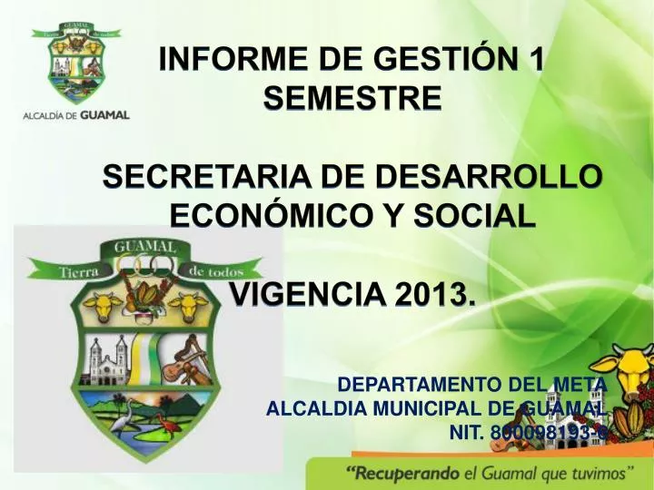 informe de gesti n 1 semestre secretaria de desarrollo econ mico y social vigencia 2013