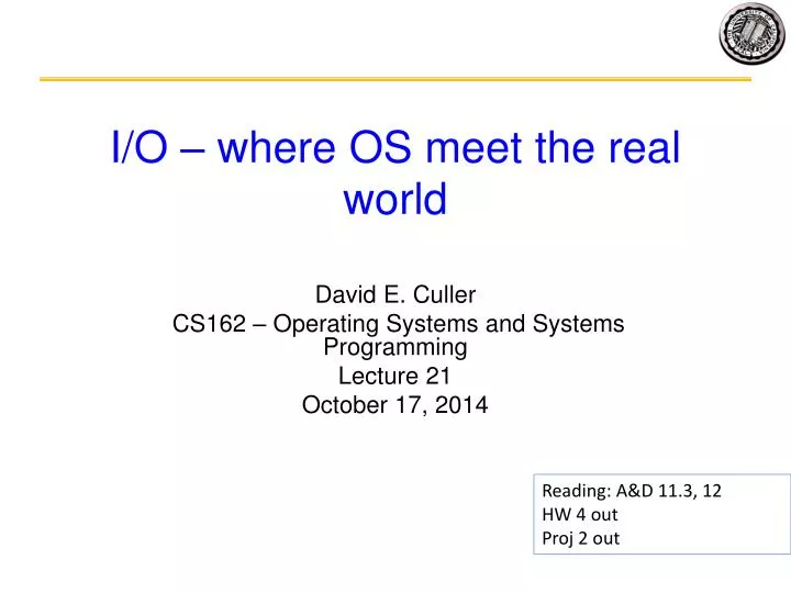 i o where os meet the real world