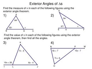 Exterior Angles of ?s