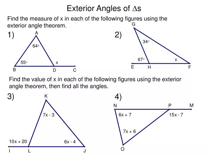 exterior angles of s