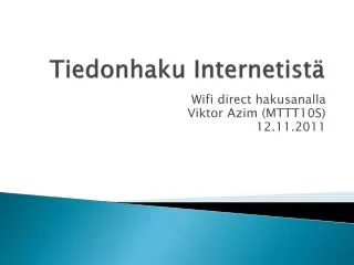 tiedonhaku internetist