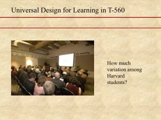 Universal Design for Learning in T-560