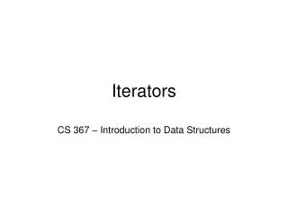 Iterators