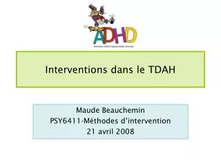 interventions dans le tdah