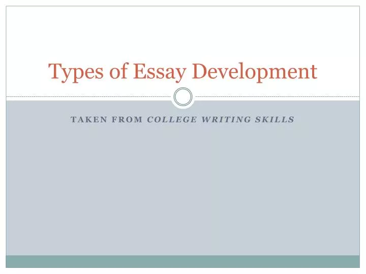 types of essay development