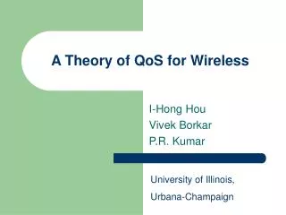 A Theory of QoS for Wireless