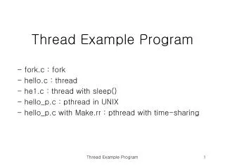 Thread Example Program