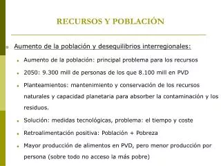 recursos y poblaci n