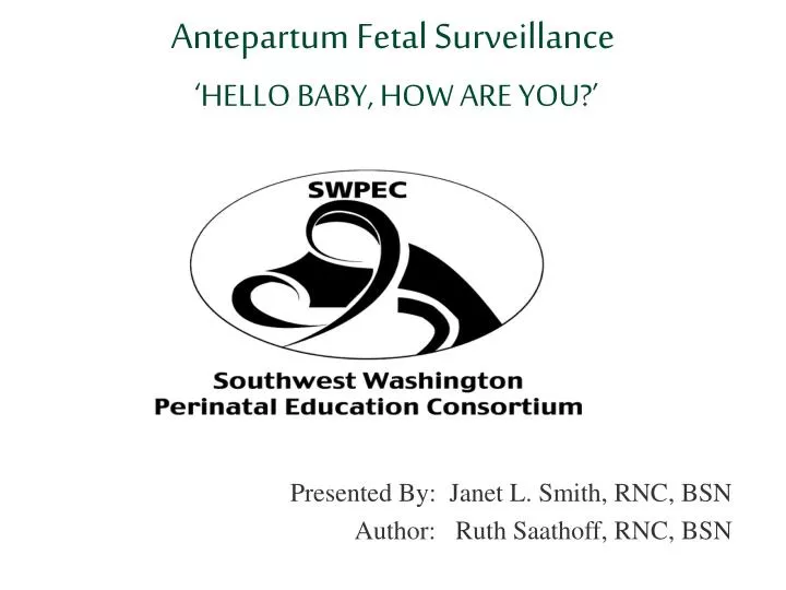antepartum fetal surveillance hello baby how are you