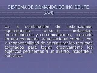 sistema de comando de incidente sci