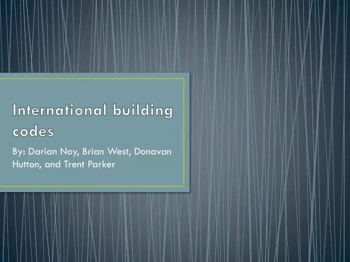 international building codes