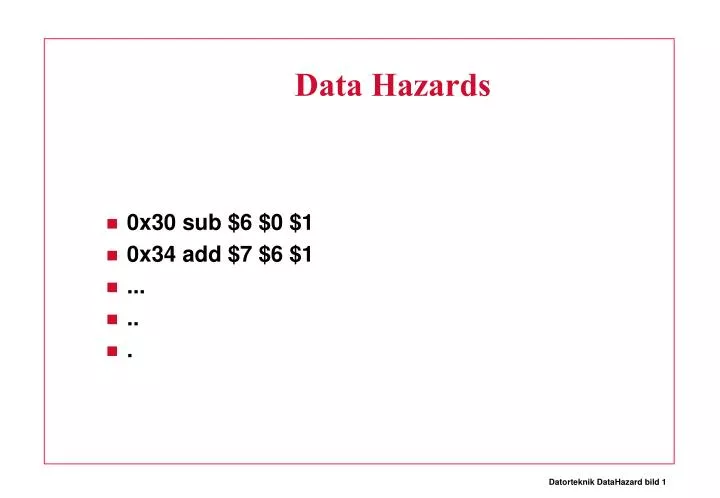 data hazards