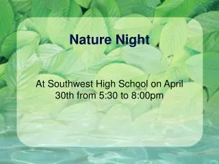 Nature Night