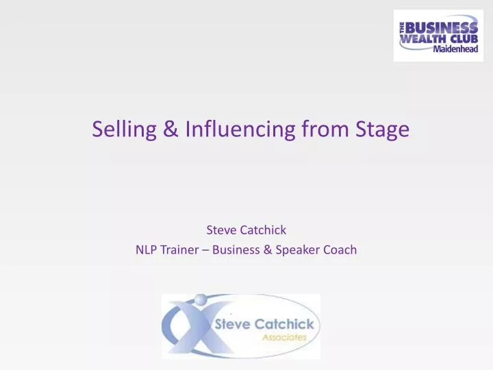 selling influencing from stage