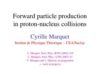 Forward particle production in proton-nucleus collisions