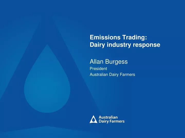 emissions trading dairy industry response