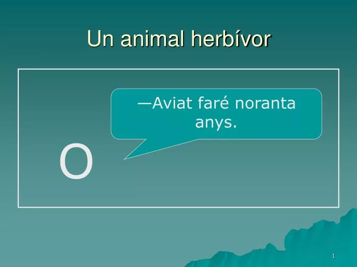 un animal herb vor