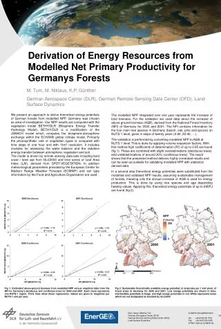 Derivation of Energy Resources from Modelled Net Primary Productivity for Germanys Forests