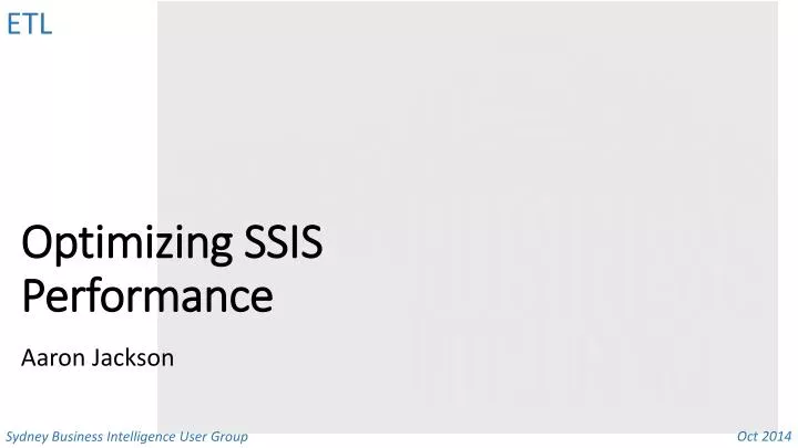 optimizing ssis performance