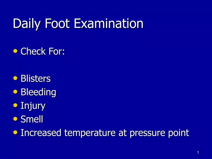 daily foot examination
