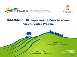 2014 2020 k z tti programoz si id szak tervez se vid kfejleszt si program