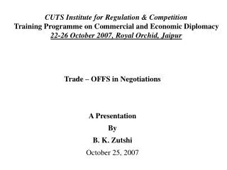 CUTS Institute for Regulation &amp; Competition
