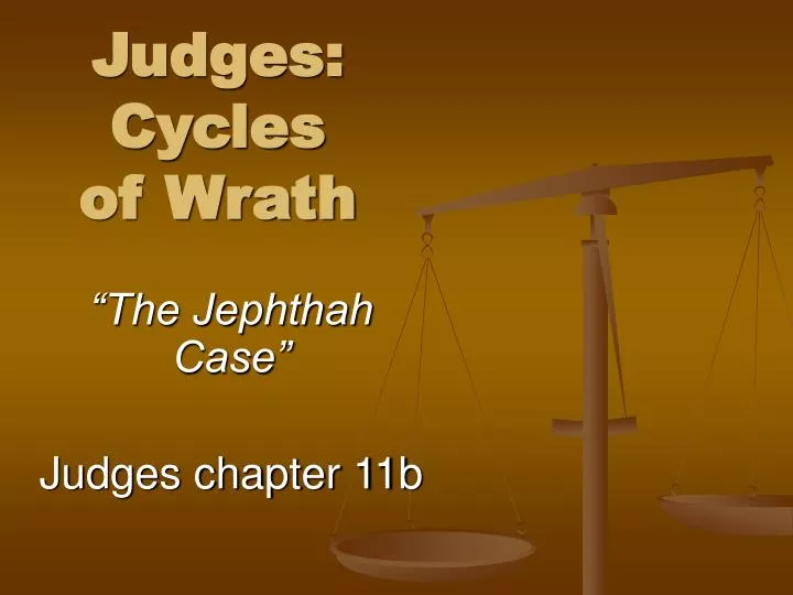 judges cycles of wrath