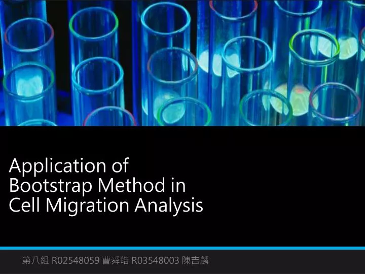 application of bootstrap method in cell migration analysis