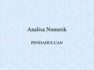 analisa numerik