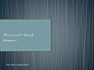microsoft word