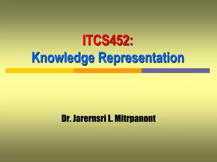 itcs452 knowledge representation