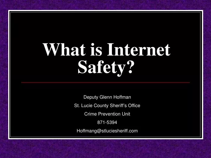 what is internet safety