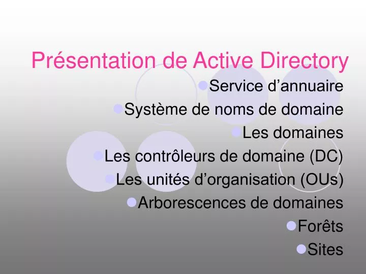 pr sentation de active directory