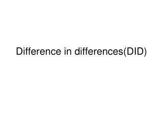 difference in differences did
