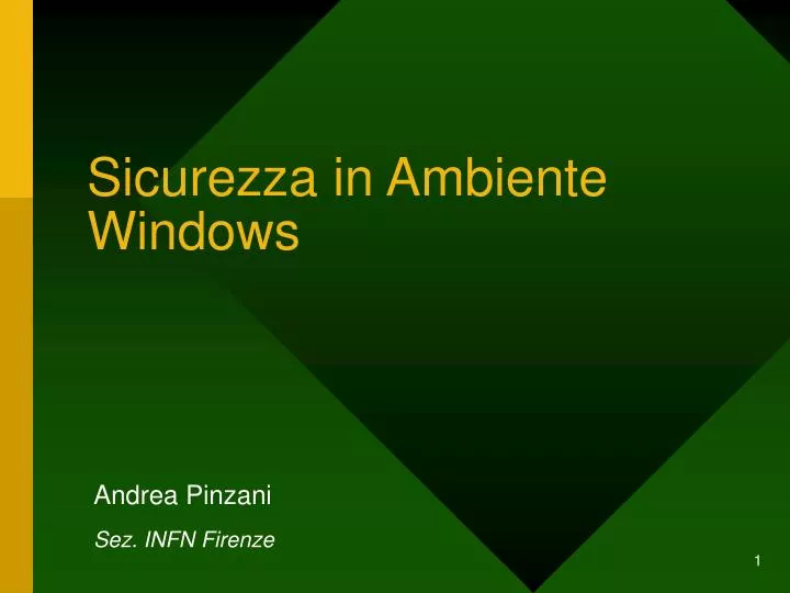 sicurezza in ambiente windows