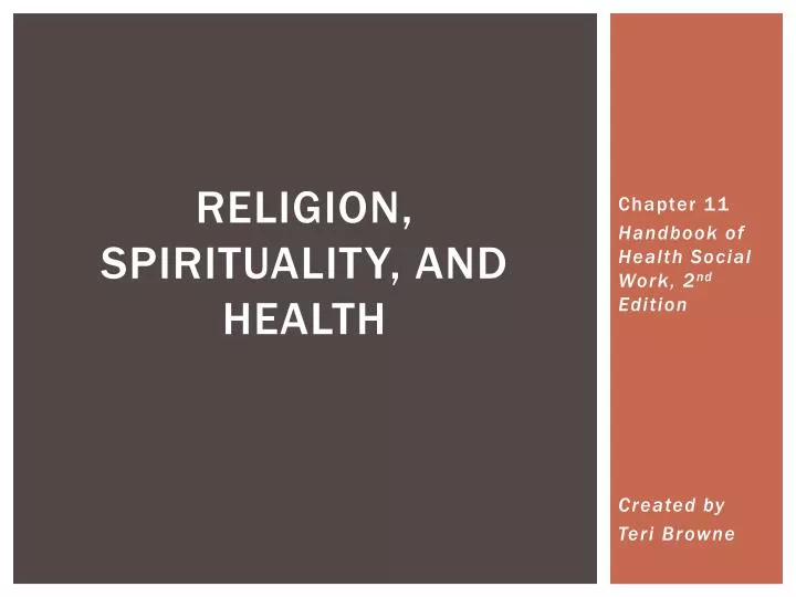 religion spirituality and health