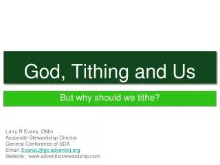 God, Tithing and Us