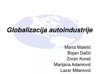 globalizacija autoindustrije