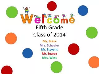 Fifth Grade Class of 2014