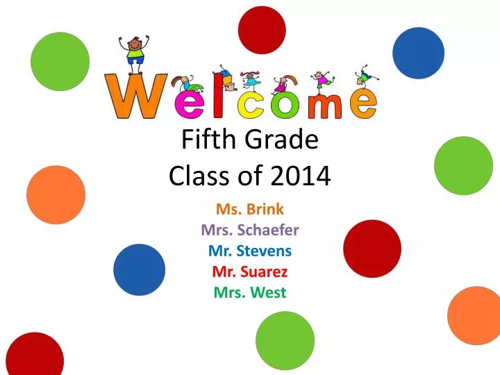 fifth grade class of 2014
