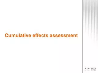 Cumulative effects assessment