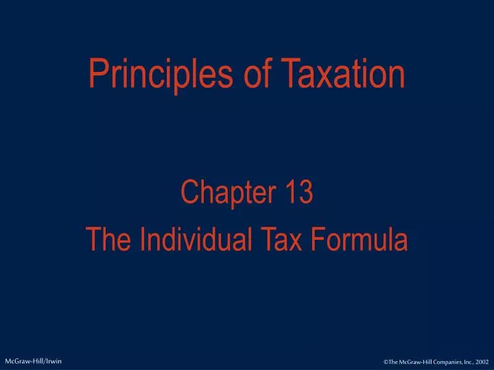 principles of taxation