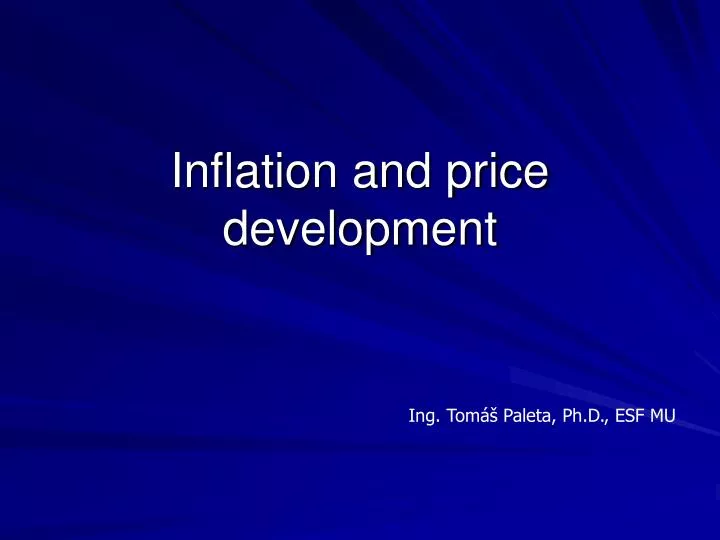 inflation and price development