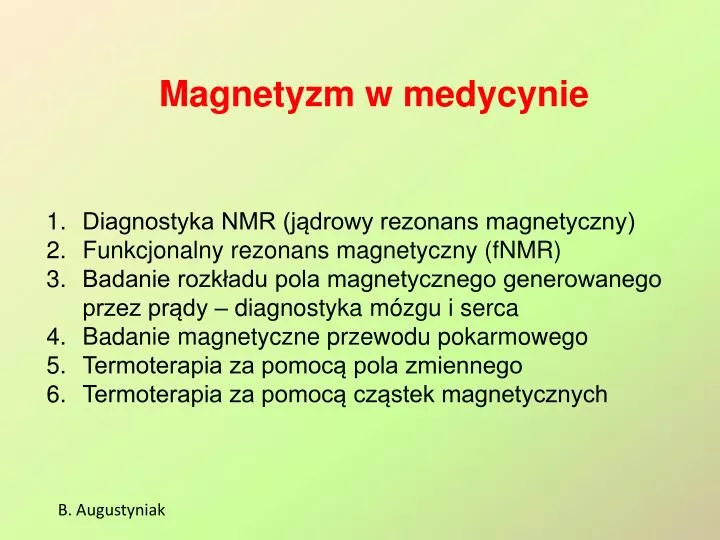 magnetyzm w medycynie