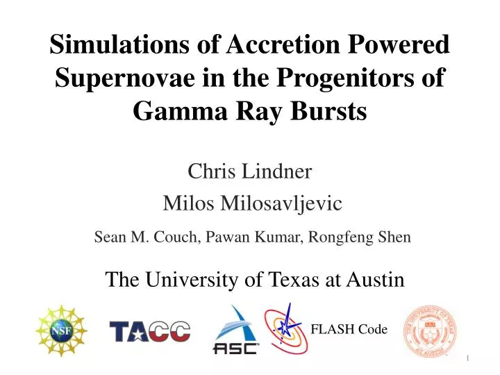 simulations of accretion powered supernovae in the progenitors of gamma ray bursts