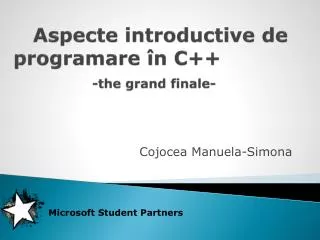 aspecte introductive de programare n c the grand finale